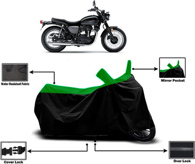 Amexride Two Wheeler Cover for Kawasaki(W800 BS6, Green)