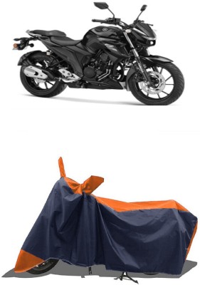 SUGASHRI Waterproof Two Wheeler Cover for Yamaha(FZ25, Orange, Blue)