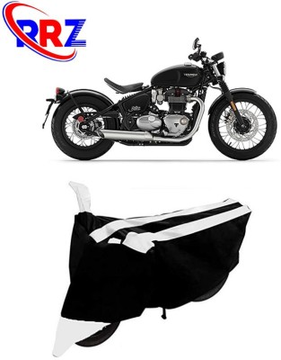 RRZ Waterproof Two Wheeler Cover for Triumph(Bonneville Bobber, Black, White)