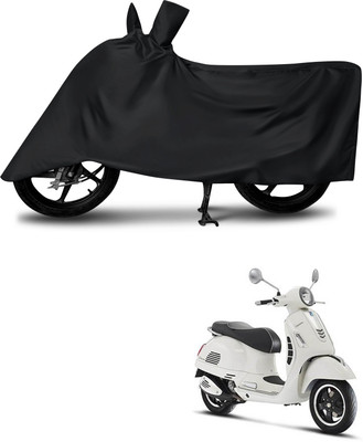 DeepShakshi AUTOMOTIVE Waterproof Two Wheeler Cover for Vespa(GTS Super 125, Black)