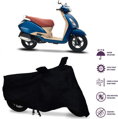 WMIZEXA Waterproof Two Wheeler Cover for TVS(Jupiter, Black)