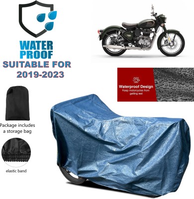 PAGORA Waterproof Two Wheeler Cover for Royal Enfield(Standard 350, Blue)