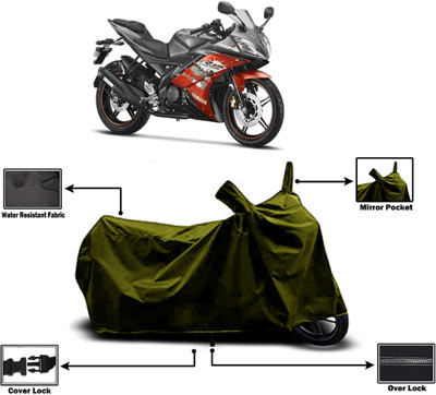 Amexride Two Wheeler Cover for Yamaha(YZF R15 Ver 2.0, Green)