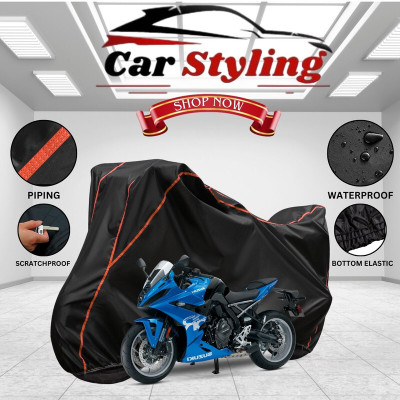 Car Styling Waterproof Two Wheeler Cover for Suzuki(GSX, Black, Red)