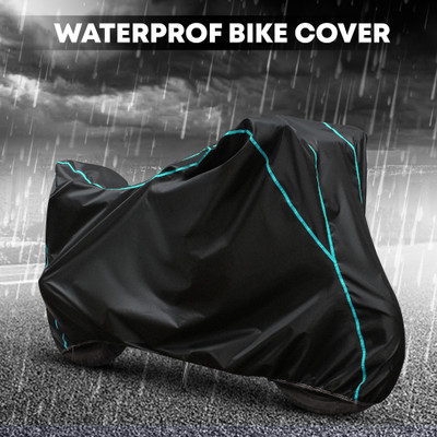 xodi Waterproof Two Wheeler Cover for Bajaj(Platina 100, Black, Blue, Multicolor)