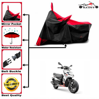 KEDIT Two Wheeler Cover for Aprilia(SR 125, Red, Black)