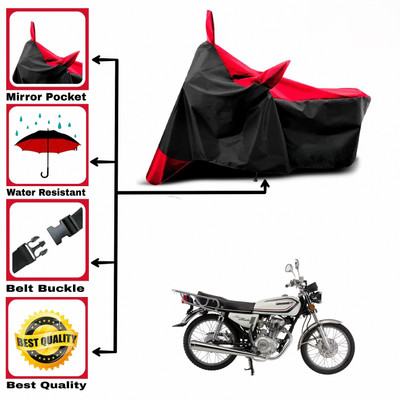 DeepShakshi AUTOMOTIVE Two Wheeler Cover for Yamaha(RD 350, Red, Black)