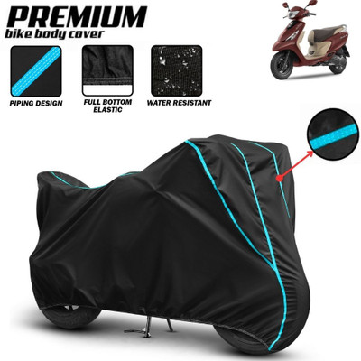 Mwiss Waterproof Two Wheeler Cover for TVS(Scooty Zest 110, Black, Red)