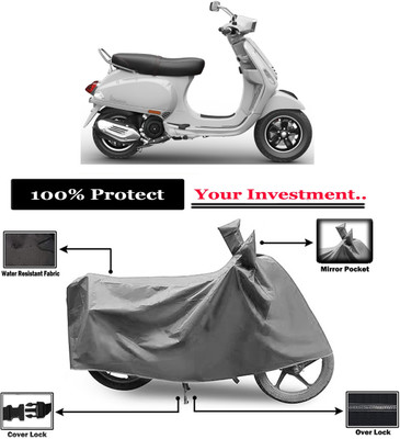 Amexride Two Wheeler Cover for Piaggio(Vespa SXL, Grey)