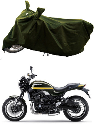 GROFATIK Two Wheeler Cover for Kawasaki(Z900 RS Cafe Racer BS6, Green)