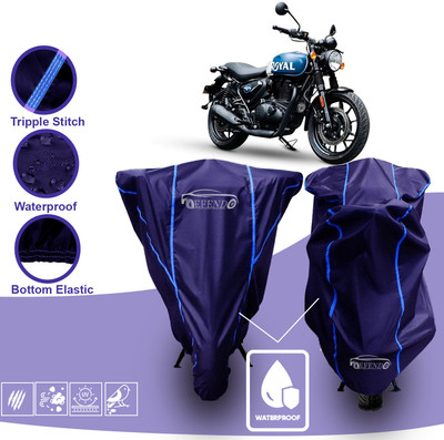 Defendo Waterproof Two Wheeler Cover for Royal Enfield(Hunter 350, Blue)