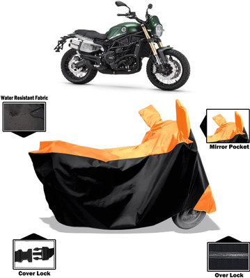 Amexride Two Wheeler Cover for Benelli(Leoncino 800, Orange)