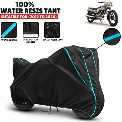 Mwiss Waterproof Two Wheeler Cover for TVS(Radeon, Black, Blue)