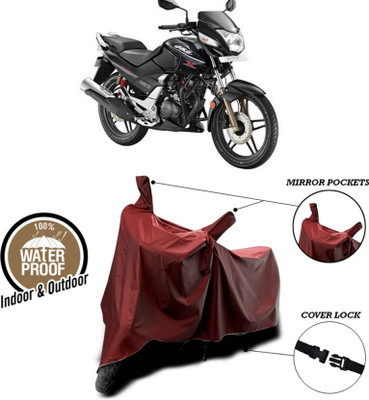 AASHTIK MART Two Wheeler Cover for Hero(New CBZ, Maroon)