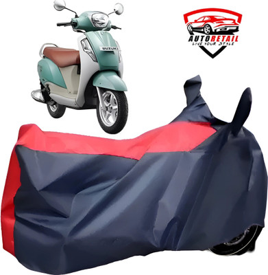 AutoRetail Waterproof Two Wheeler Cover for Suzuki(Access, Red, Blue)