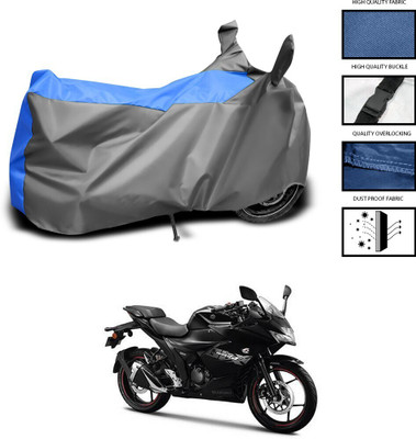 DeepShakshi AUTOMOTIVE Two Wheeler Cover for Suzuki(Gixxer, Grey, Blue)