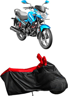 Autofly Waterproof Two Wheeler Cover for Hero(Glamour Programmed FI, Red, Black)