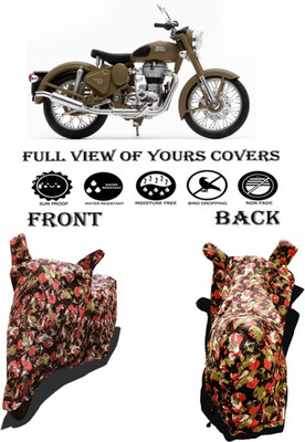 Amexride Two Wheeler Cover for Royal Enfield(Classic Desert Storm, Multicolor)