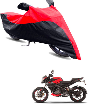Motodreka Two Wheeler Cover for Bajaj(Pulsar NS-160 BS6, Red, Black)