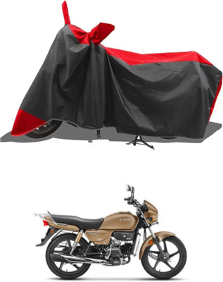 RAQTRO Two Wheeler Cover for Hero(Splendor Plus, Red, Black)