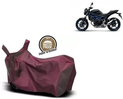 OliverX Waterproof Two Wheeler Cover for Suzuki(SV 650 BS6, Maroon)