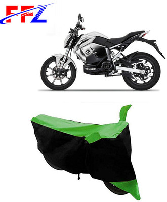 FFZ Two Wheeler Cover for Revolt(RV 400, Black, Green)