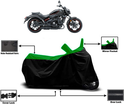 Amexride Two Wheeler Cover for Kawasaki(Vulcan S BS6, Green)