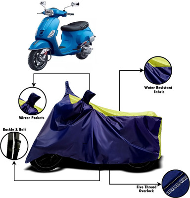AUCTIMO Two Wheeler Cover for Piaggio(Vespa, Multicolor)