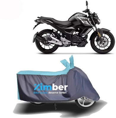 ZIMBER Two Wheeler Cover for Yamaha(FZ S V3.0 FI, Blue, Grey)