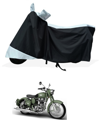 Tricway Two Wheeler Cover for Royal Enfield(Battle Green, White, Black)