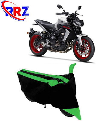 RRZ Waterproof Two Wheeler Cover for Yamaha(MT 9, Black, Green)