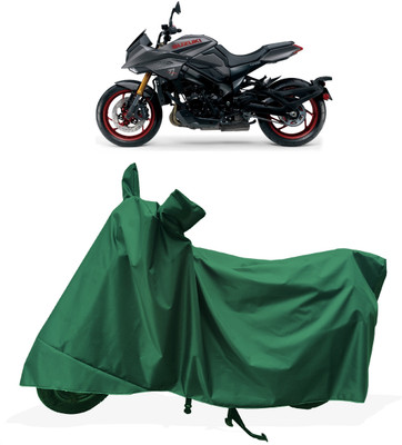 Tricway Two Wheeler Cover for Suzuki(Katana, Green)