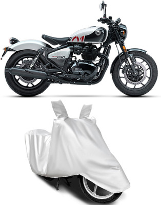 BbcMart Waterproof Two Wheeler Cover for Royal Enfield(Classic Gunmetal BS6, Silver)