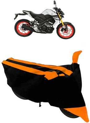 HEMSKAR Two Wheeler Cover for Yamaha(MT 15 New, Black, Orange)