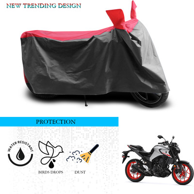 ANTHUB Waterproof Two Wheeler Cover for Yamaha(MT-03, Grey, Red)