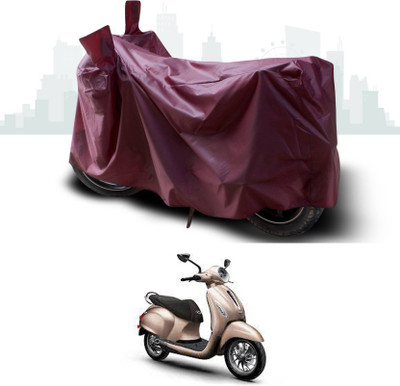 AASHTIK MART Two Wheeler Cover for Bajaj(New Chetak, Maroon)