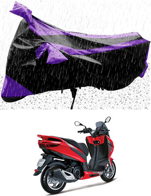 Mdstar Waterproof Two Wheeler Cover for Aprilia(SXR 160, Purple, Black)
