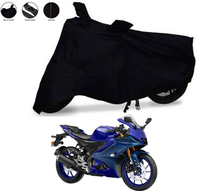 SK AUTO Waterproof Two Wheeler Cover for Yamaha(YZF R15 V3, Black)