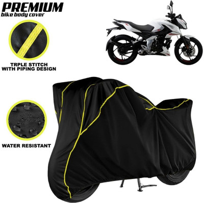 kerwa Waterproof Two Wheeler Cover for Bajaj(Pulsar AS 150, Black, Yellow)