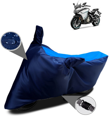 AutoGalaxy Waterproof Two Wheeler Cover for CFMoto(400GT, Blue)