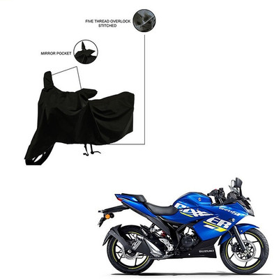 Furnish Flow Two Wheeler Cover for Suzuki(Gixxer SF, Black)