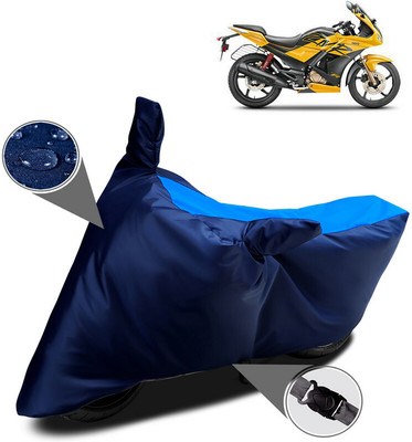 AutoGalaxy Waterproof Two Wheeler Cover for Hero(Karizma ZMR, Blue)