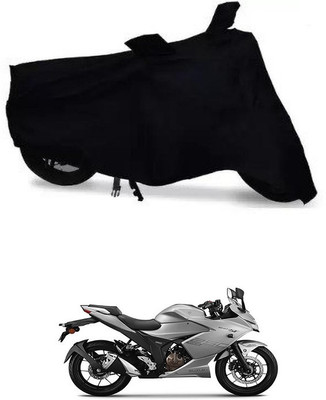 THE REAL ARV Waterproof Two Wheeler Cover for Suzuki(Gixxer SF 250, Black)