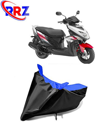 RRZ Waterproof Two Wheeler Cover for Yamaha(Cygnus Ray ZR, Black, Blue)
