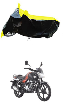 VESMEI Two Wheeler Cover for Bajaj(V12, Yellow, Black)