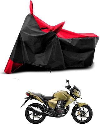 KEDIT Two Wheeler Cover for Honda(Unicorn Dazzler, Red, Black)