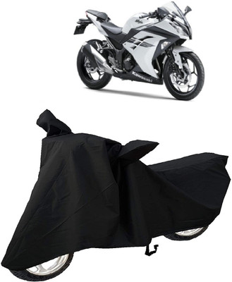 MMSSTAR Waterproof Two Wheeler Cover for Kawasaki(Ninja 300, Black)