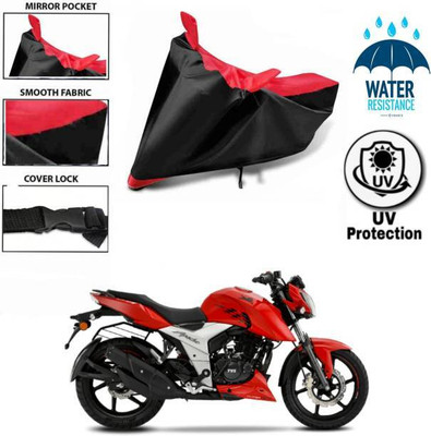smwzxyu Waterproof Two Wheeler Cover for TVS(Apache RTR 160, Red, Black)