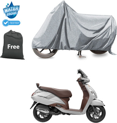 GOSHIV-car and bike accessories Waterproof Two Wheeler Cover for TVS(Jupiter classic, Silver)