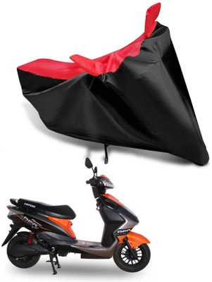 KEDIT Two Wheeler Cover for Ampere(Reo Elite, Red, Black)